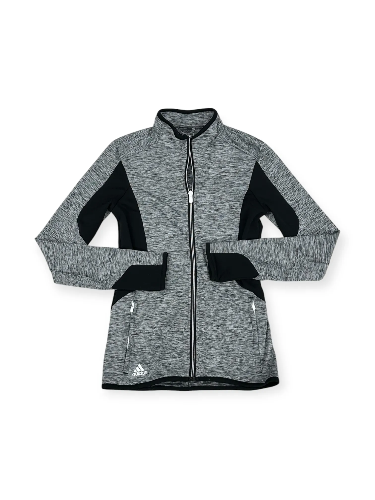 Athletic Jacket By Adidas In Grey, Size: Xs Comfort Fit