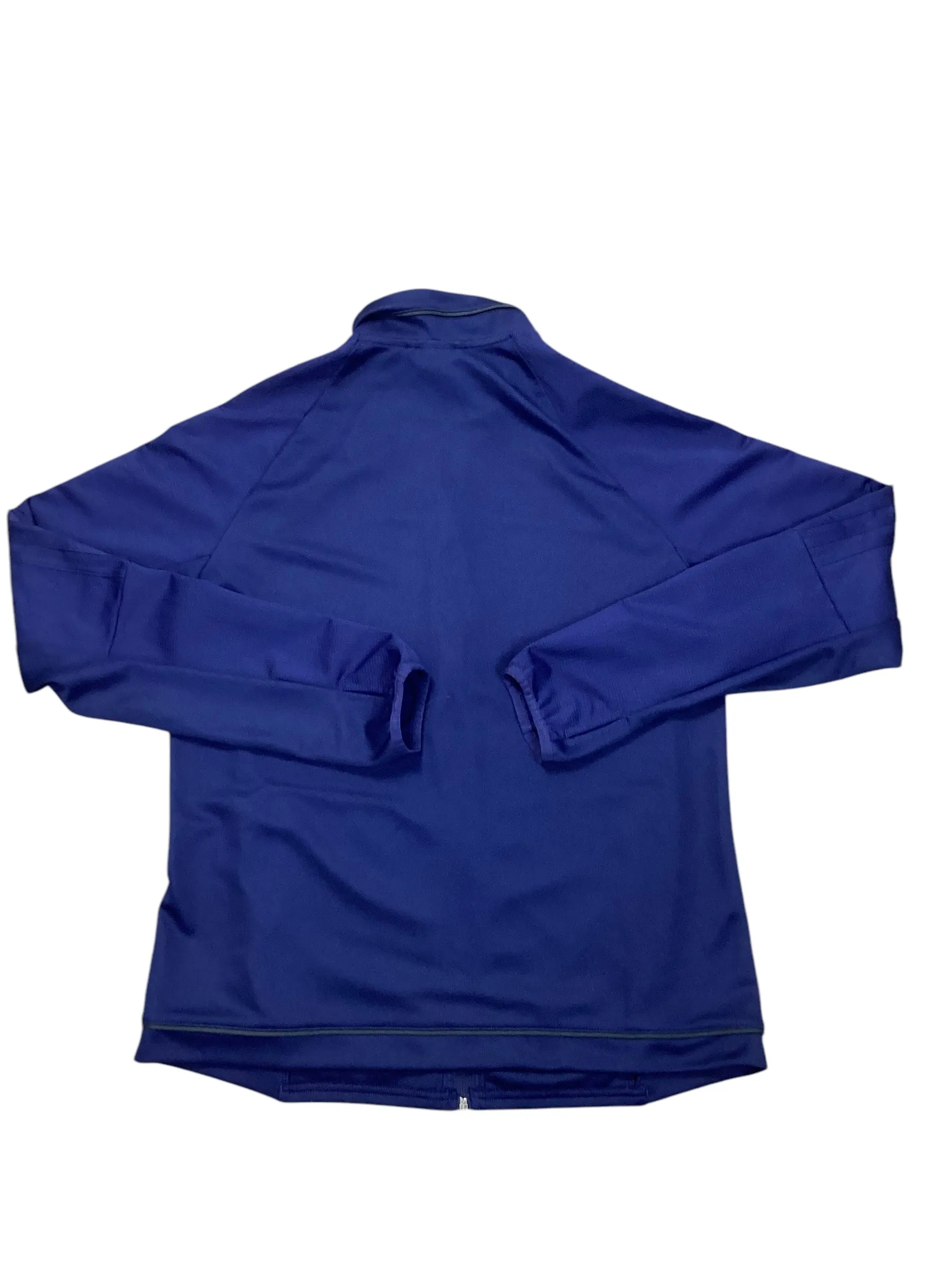 Athletic Jacket By Adidas In Navy, Size:L Button Fastenings