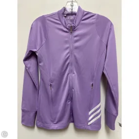 Anti Pilling Surface Treatment Athletic Jacket By Adidas In Purple, Size: Xs