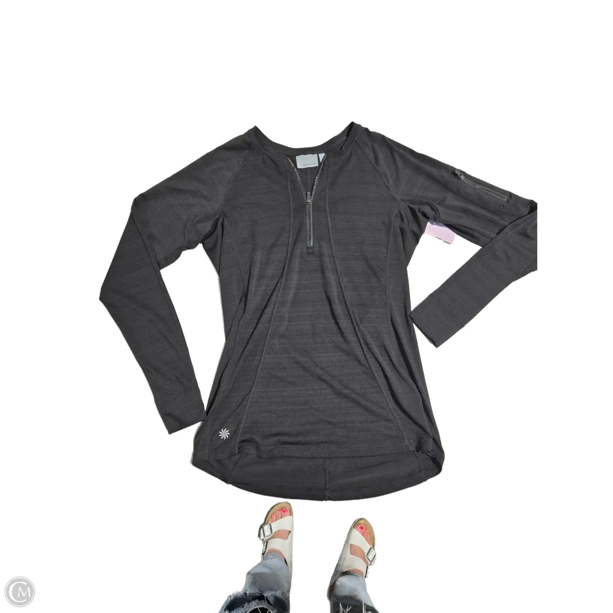 Secure Closure Systems On Duty Layer Athletic Jacket By Athleta In Black, Size: M