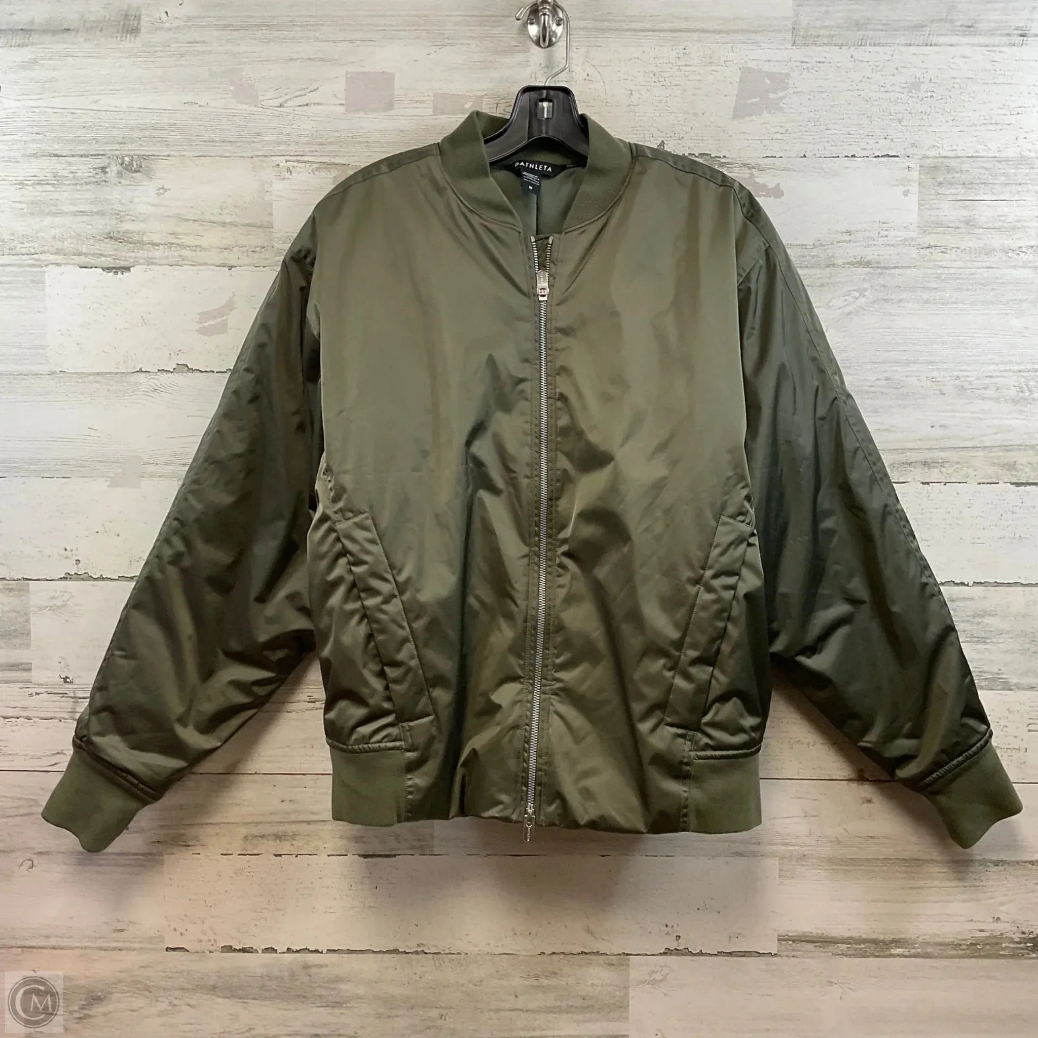 Non Bulky Insulation Tech Athletic Jacket By Athleta In Green, Size: M