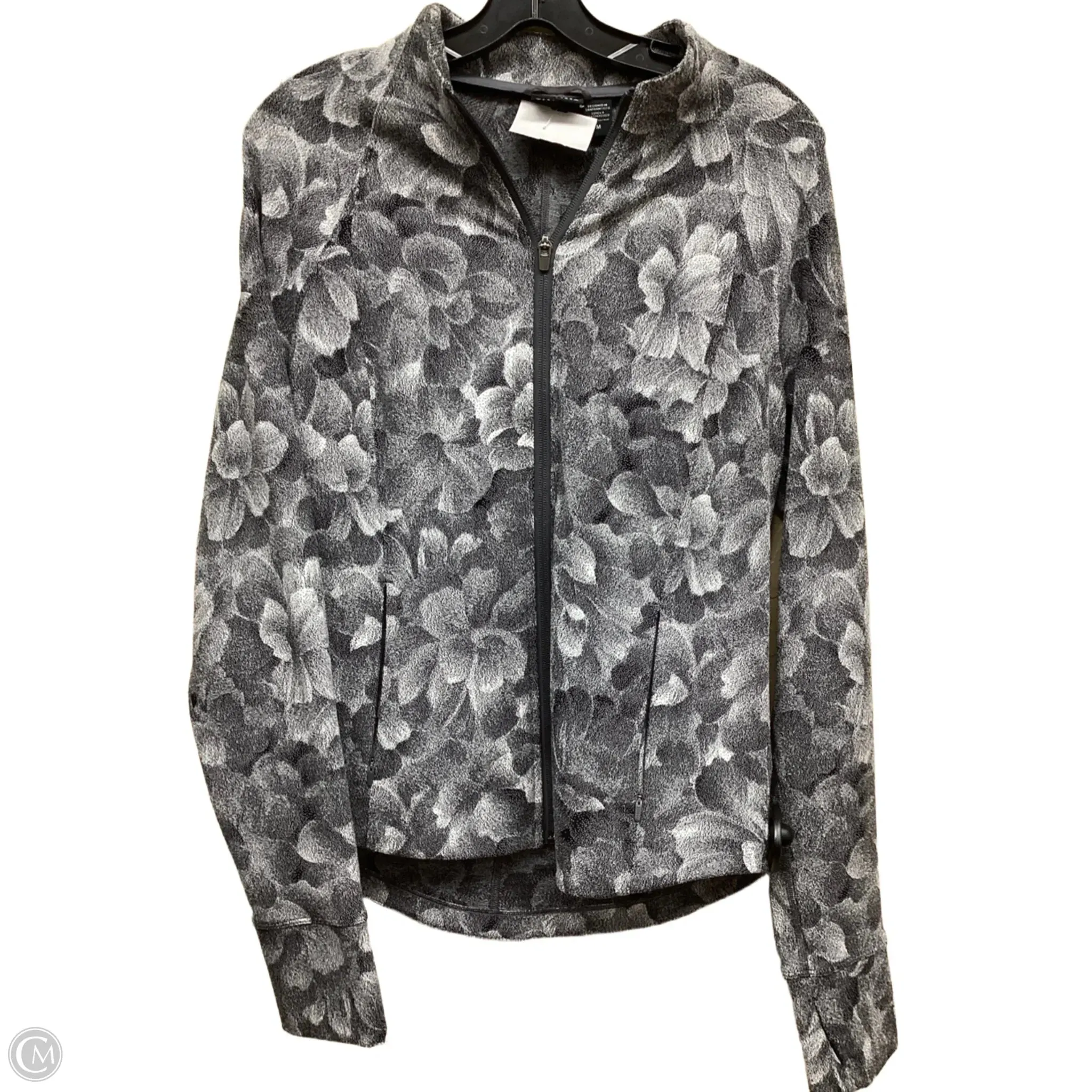 Neutral Tone Athletic Jacket By Athleta In Grey, Size: M
