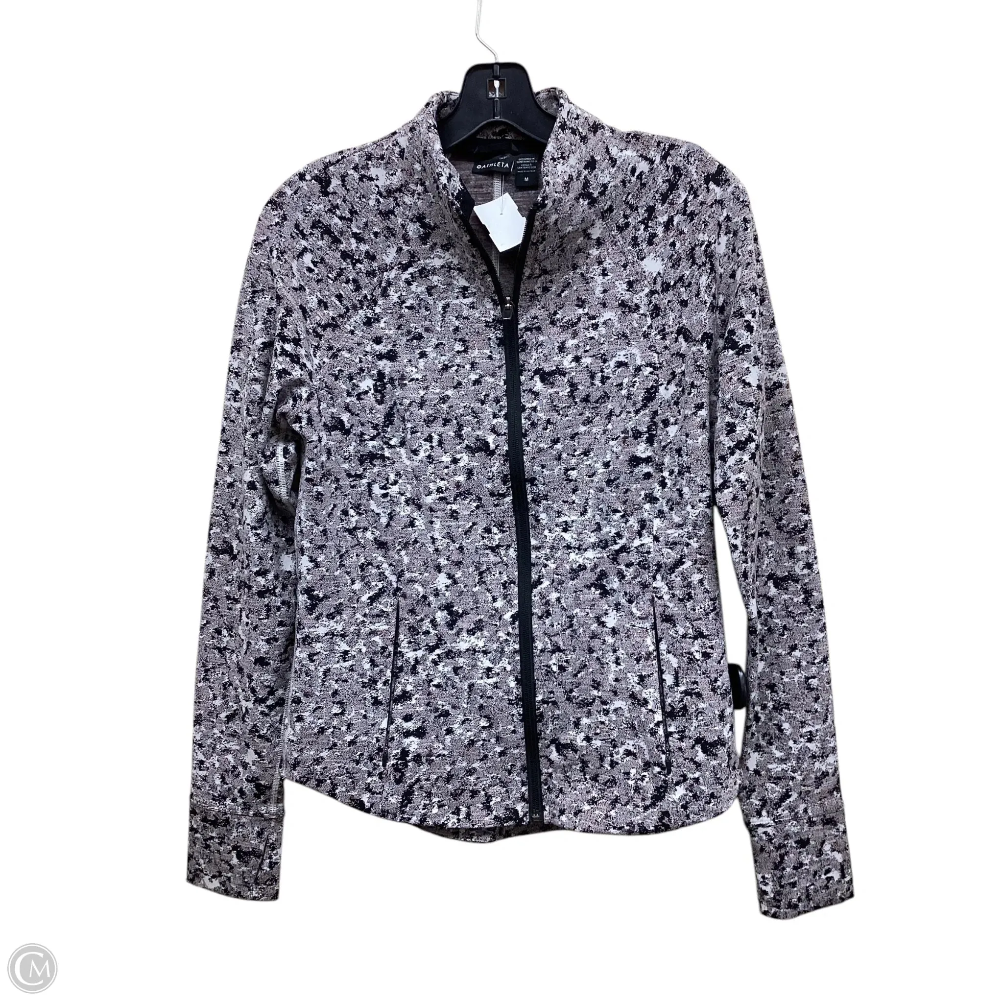 Athletic Jacket By Athleta In Multi-colored, Size: M Non Restrictive Movement Cut