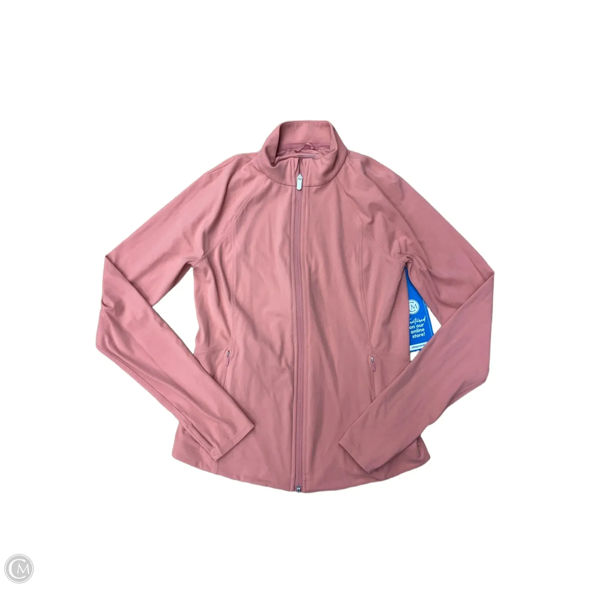 Athletic Jacket By Athleta In Pink, Size: M Concealed Zippers Casual Work Look