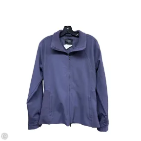 Athletic Jacket By Athleta In Purple, Size: M Vegan Leather Accents Flexible Fit Wear