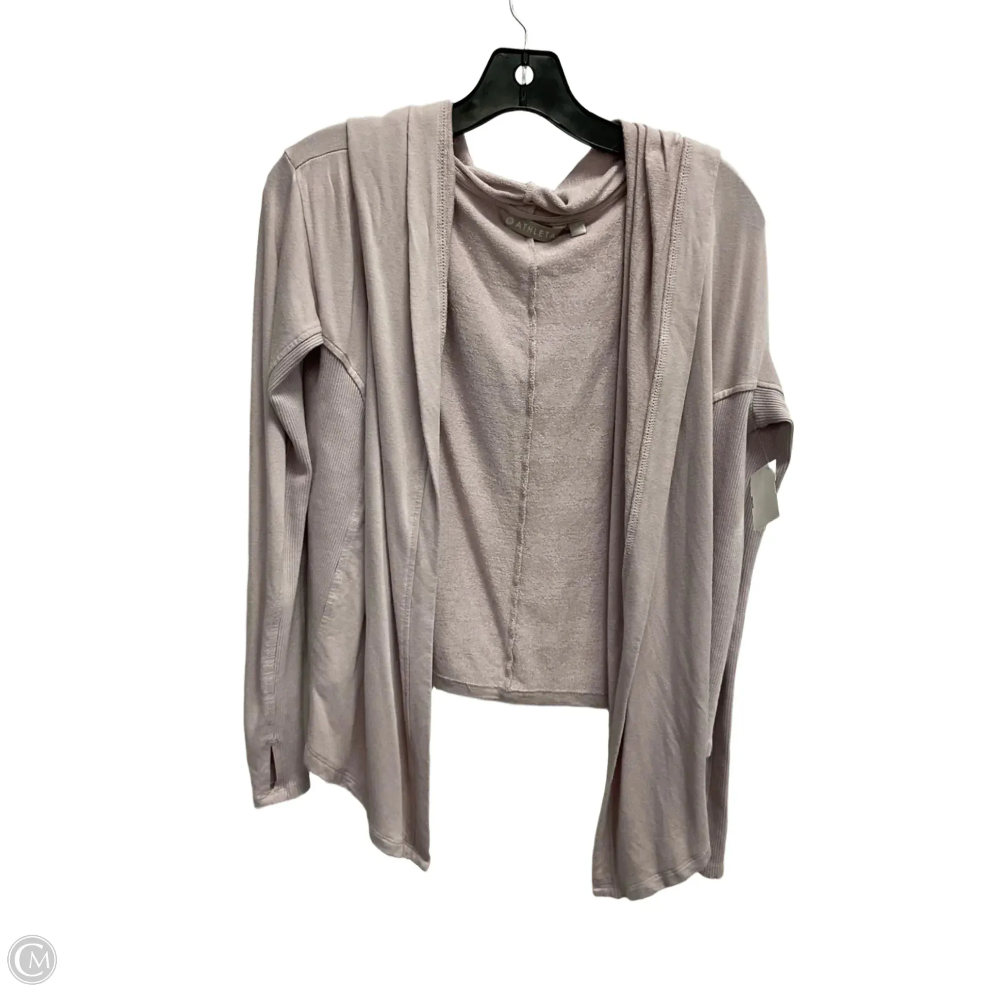 Athletic Jacket By Athleta In Purple, Size: S Non Chafing Neckline Heat Sealed Zippers