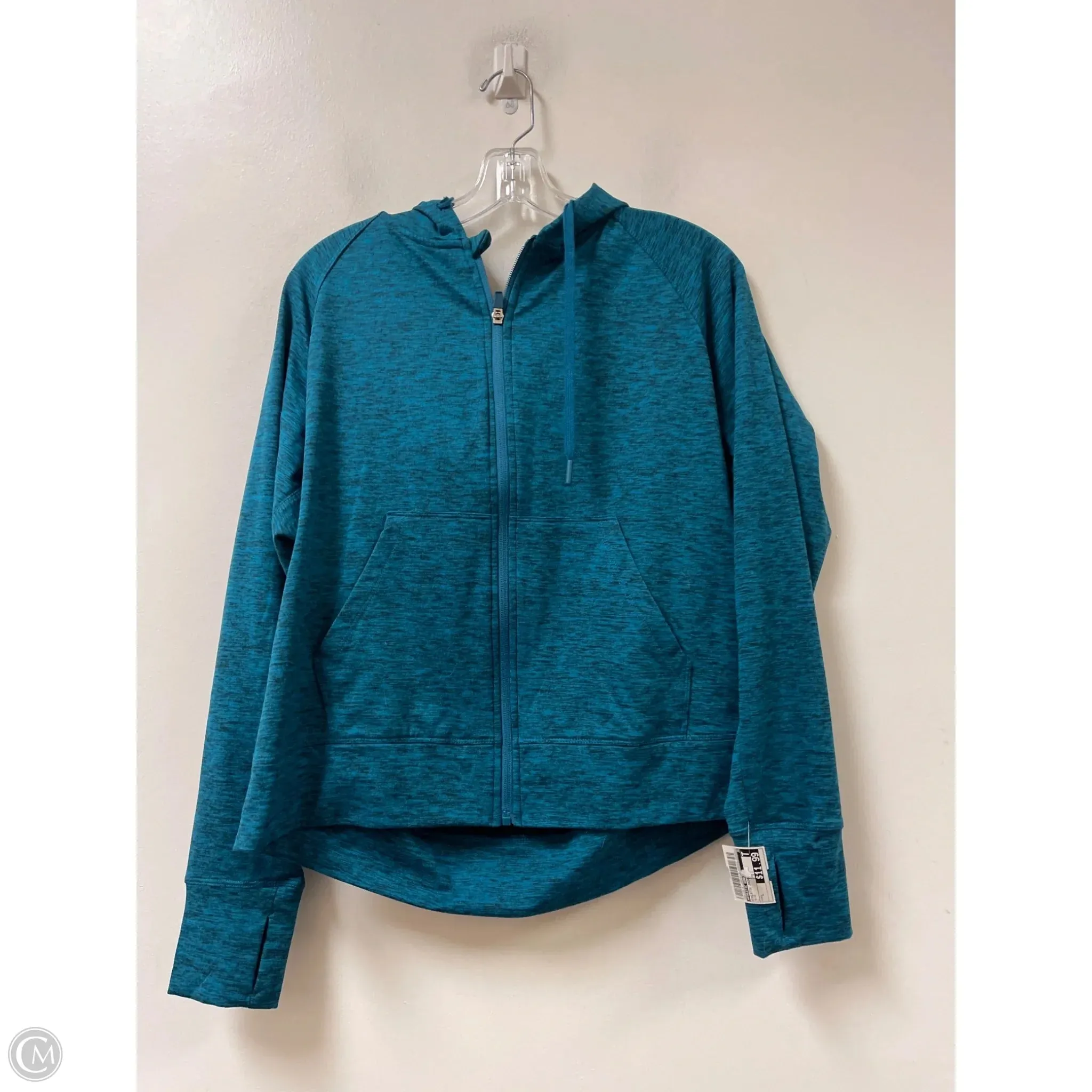 Regular Fit Cut Athletic Jacket By Athletic Works In Blue, Size: L