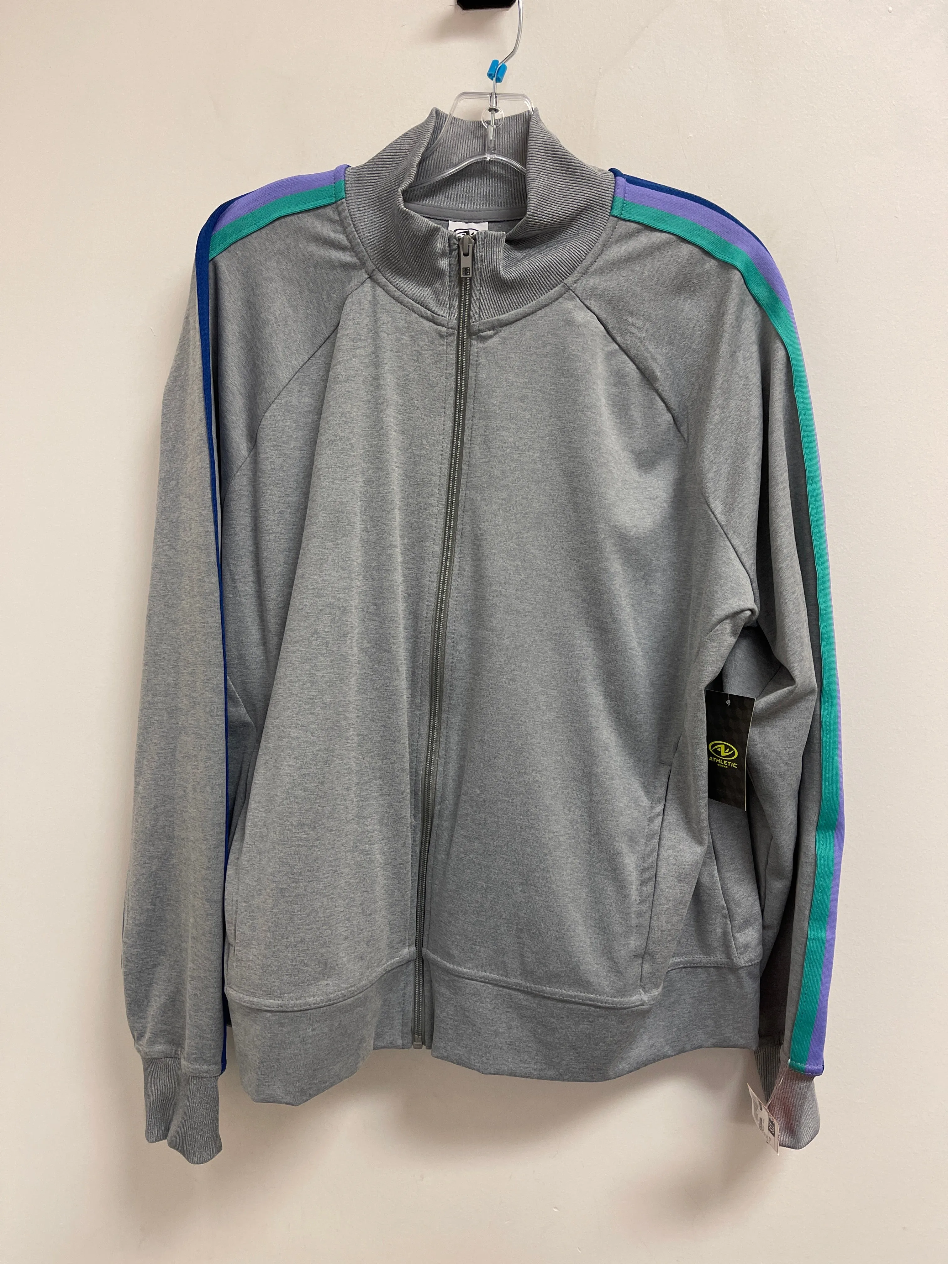 Heat Retention Athletic Jacket By Athletic Works In Grey, Size: 3x
