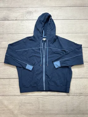 Breathable Outer Shell Athletic Jacket By Calme In Blue, Size: M