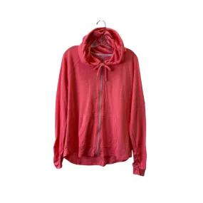 Ultraviolet Protection Factor Athletic Jacket By Calvin Klein In Coral, Size:1X