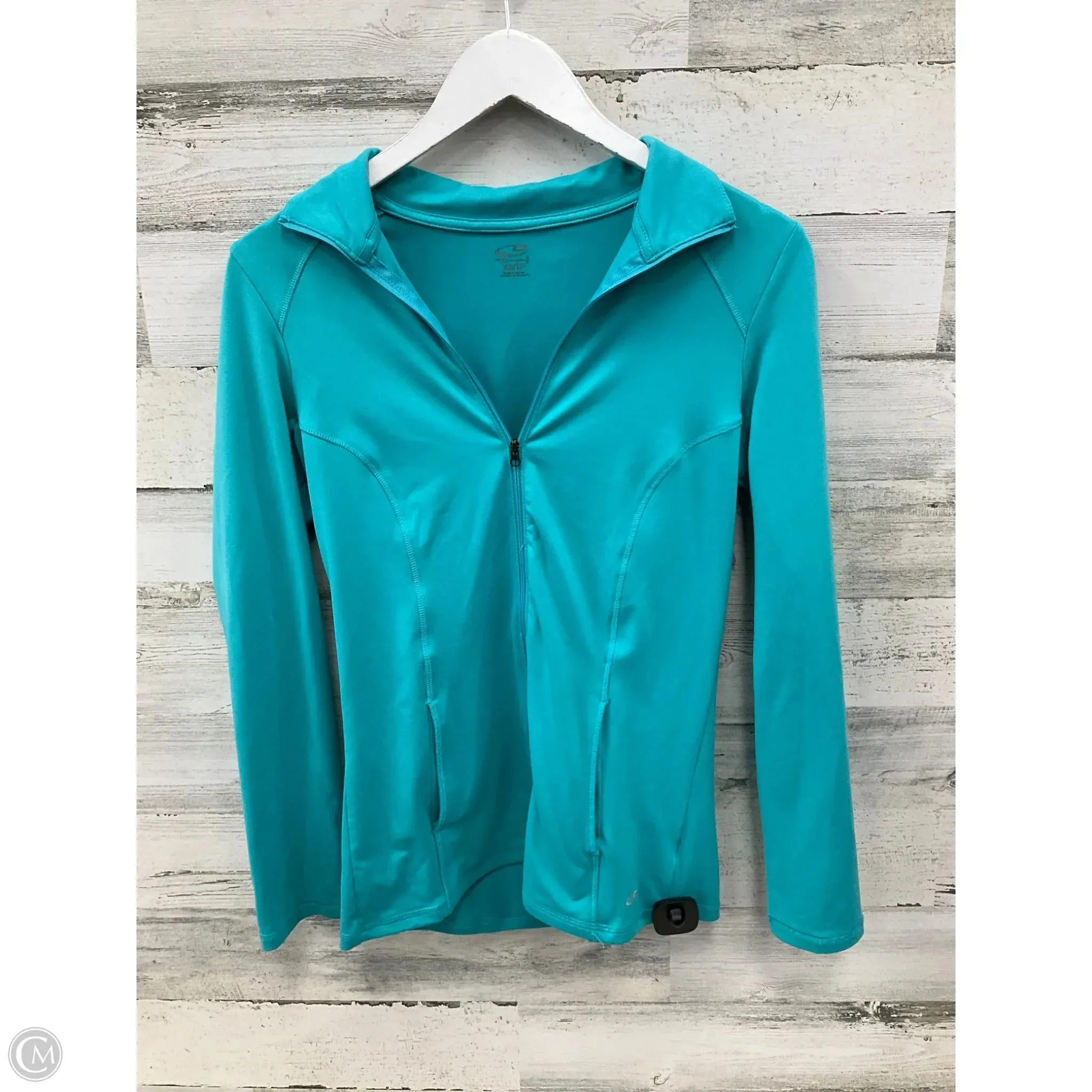 Athletic Jacket By Champion In Green, Size: Xs Recycled Polyester Reversible Layer
