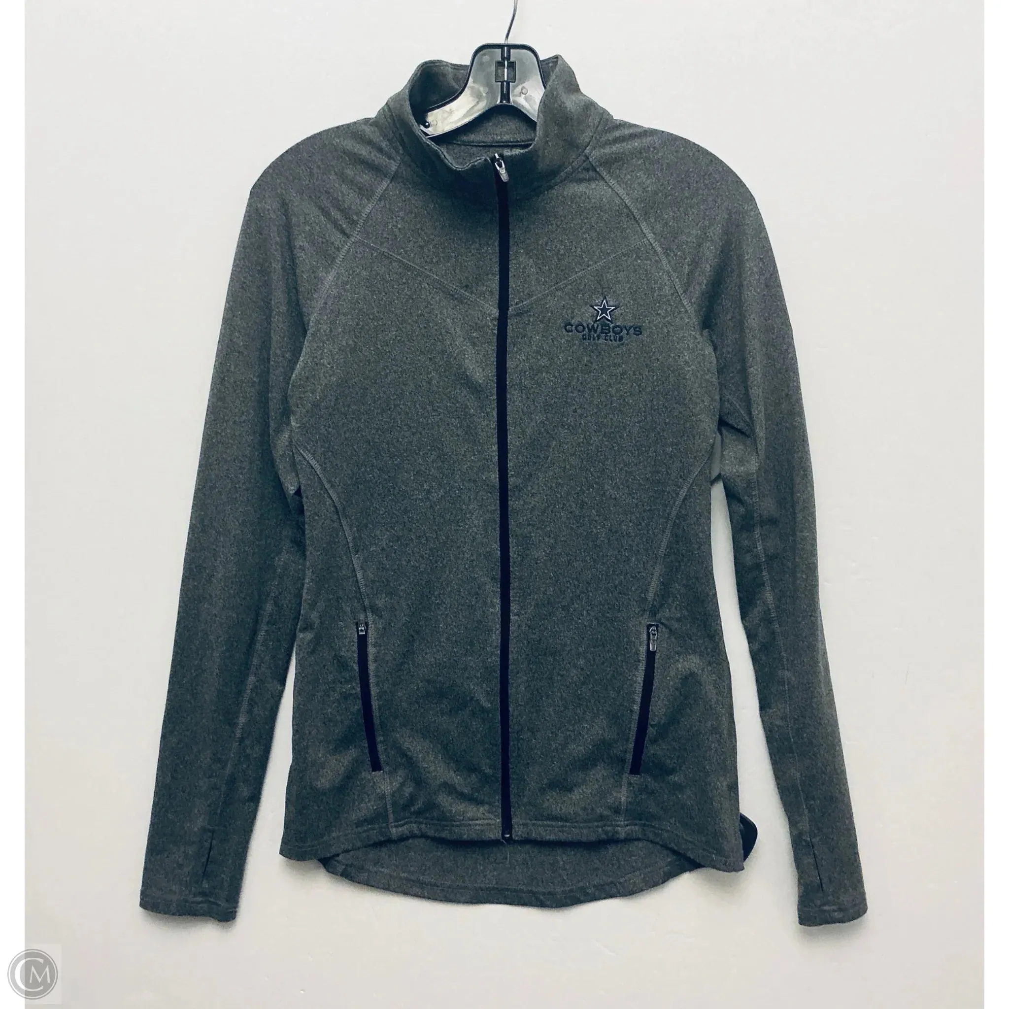 Athletic Jacket By Champion In Grey, Size: S Fire Retardant Treated Fabric