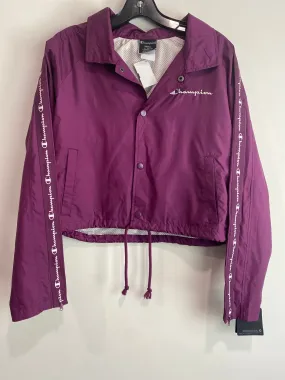 Athletic Jacket By Champion In Purple, Size: S Flex Fit Fabric Smooth Zipper Action