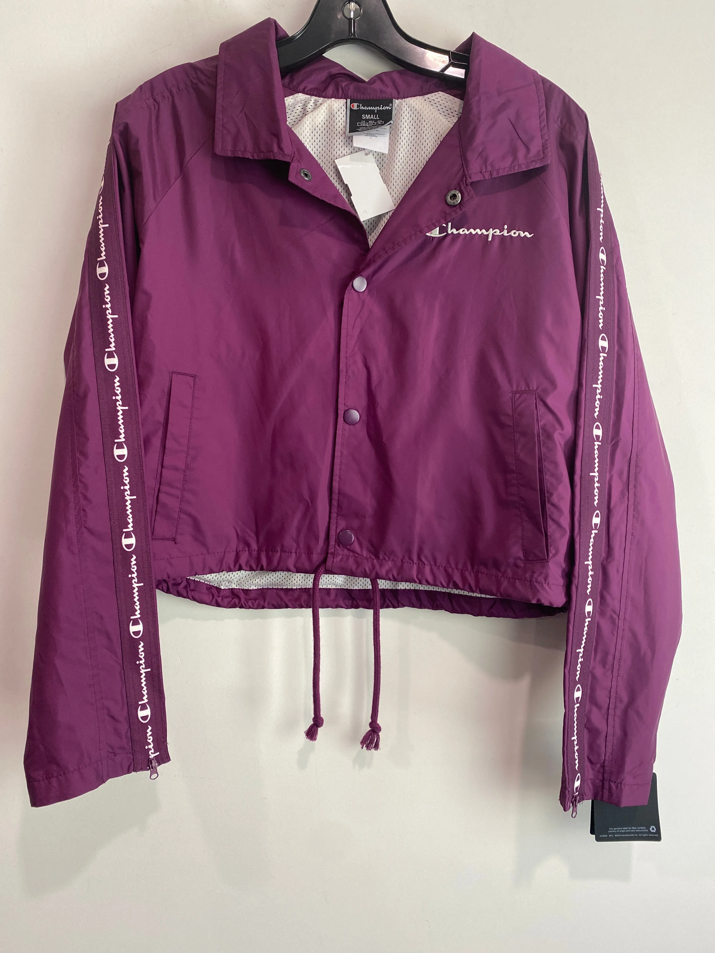 Athletic Jacket By Champion In Purple, Size: S Flex Fit Fabric Smooth Zipper Action
