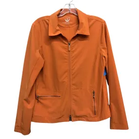 Flame retardant All Season Performance Weave Athletic Jacket By Chicos In Orange, Size:M
