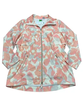 Bonded Collars Athletic Jacket By Chicos In Peach, Size:M