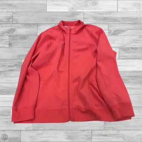 Athletic Jacket By Clothes Mentor In Red, Size: Xxl Stretchable Cuffs Ergonomic Sleeve Shaping