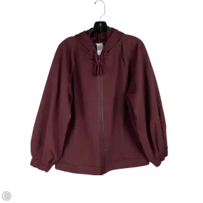 Athletic Jacket By Cmc In Maroon, Size: M Noise Reduction Design WaterRepellentExterior