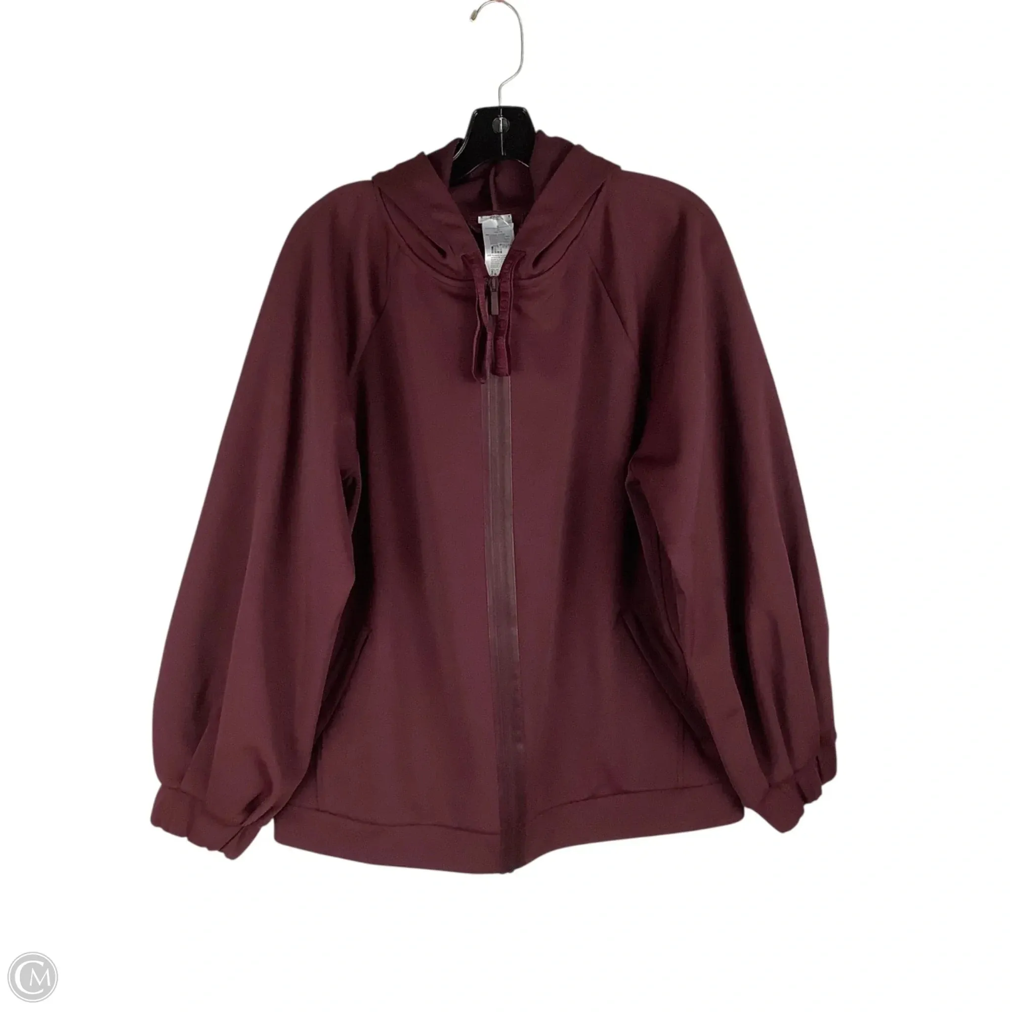 Athletic Jacket By Cmc In Maroon, Size: M Noise Reduction Design WaterRepellentExterior
