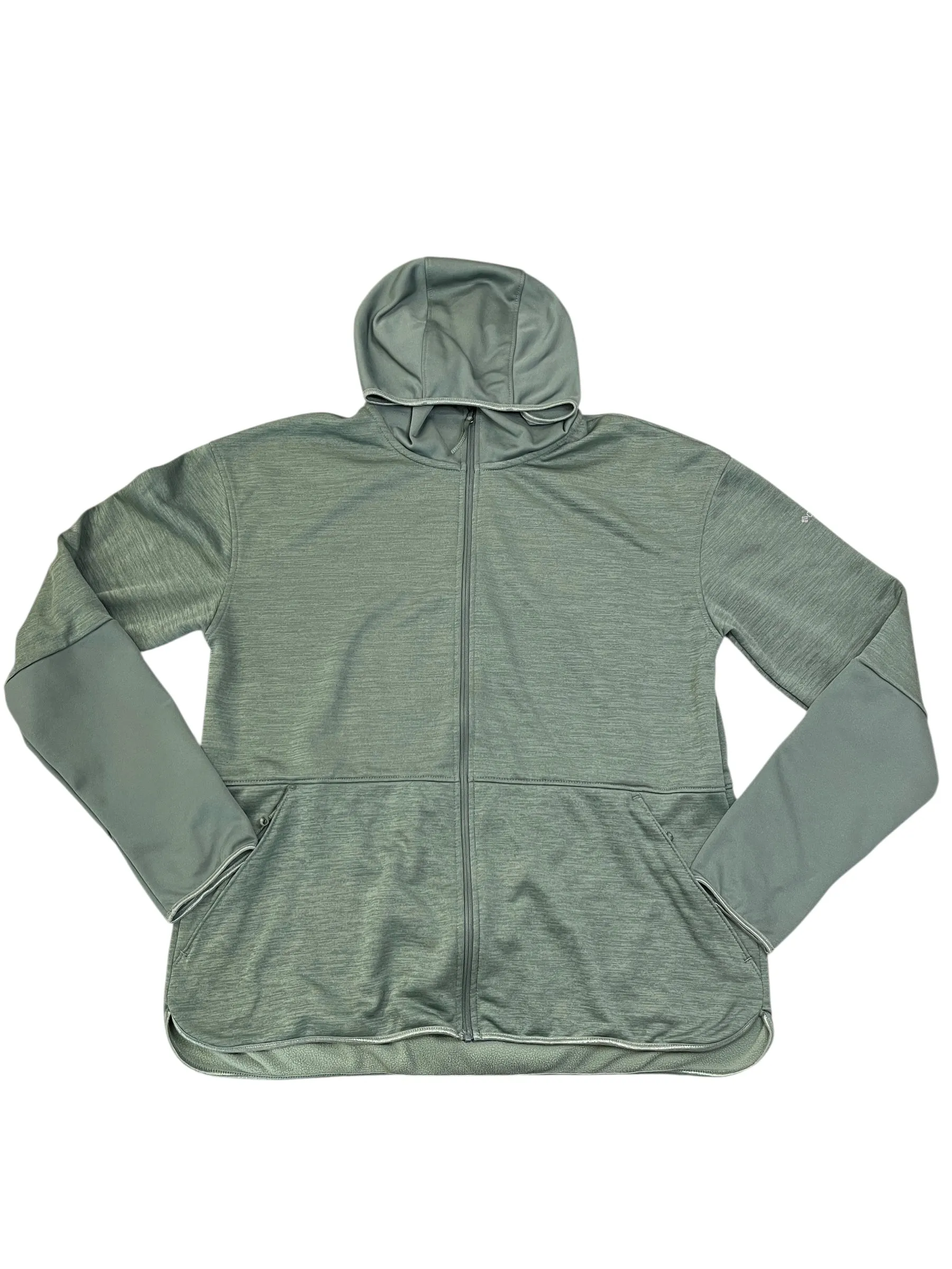 Athletic Jacket By Columbia In Green, Size:L Stowable Hood
