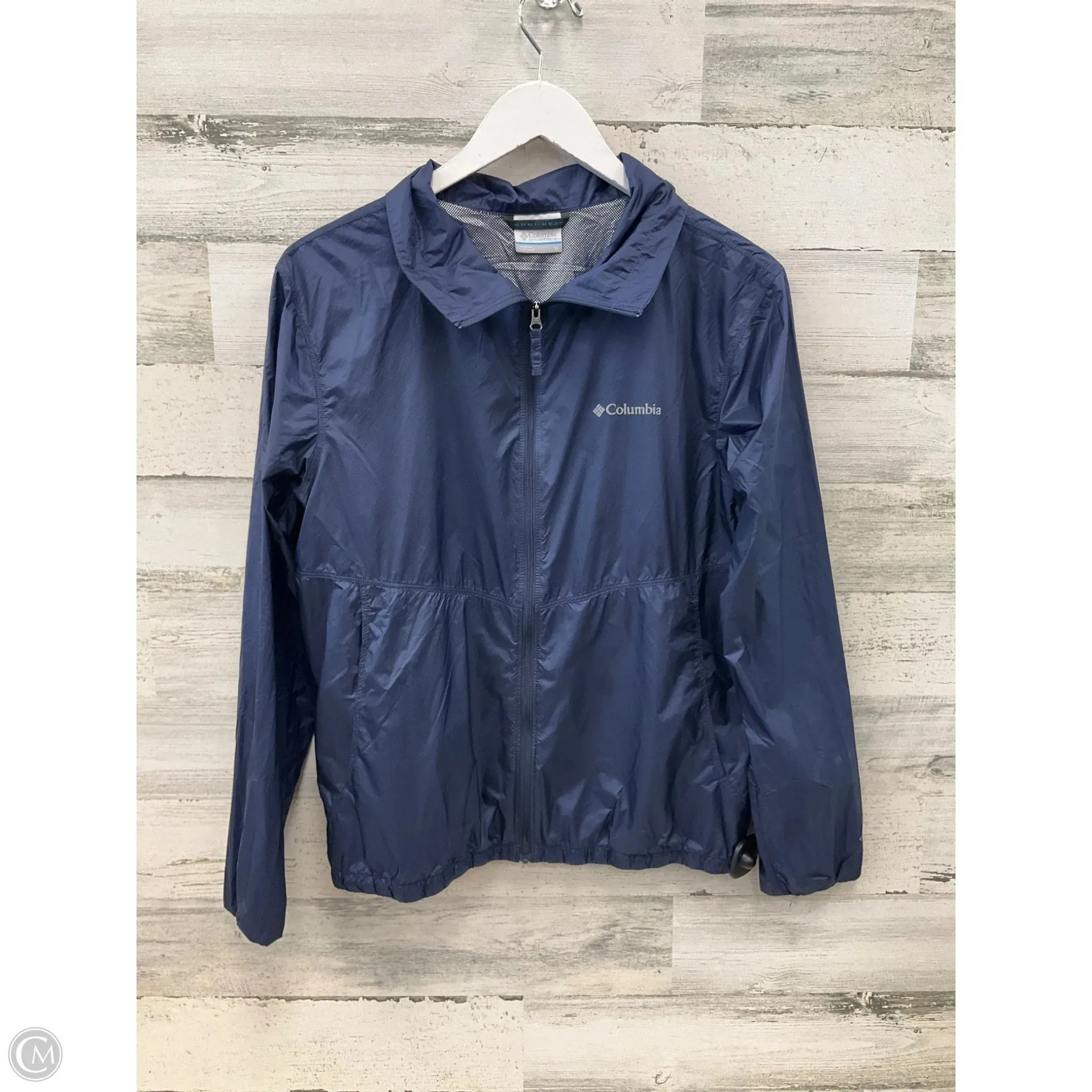 Breezy Layer Option simple design Athletic Jacket By Columbia In Navy, Size: M