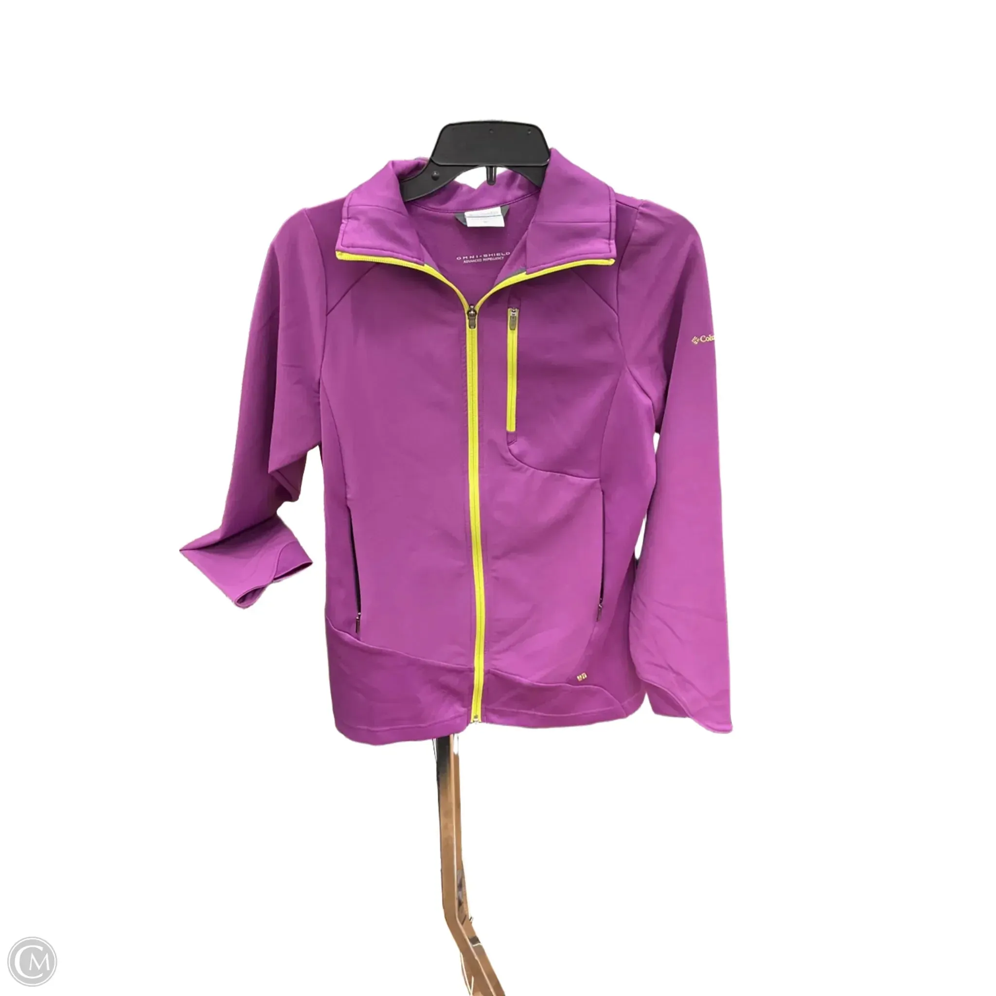 No Smell Stretchable Waistband Athletic Jacket By Columbia In Purple, Size: M