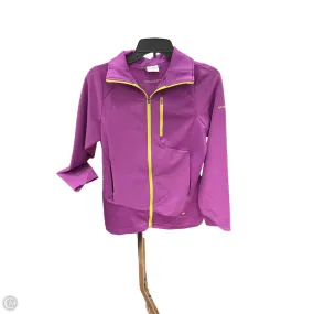 No Smell Stretchable Waistband Athletic Jacket By Columbia In Purple, Size: M
