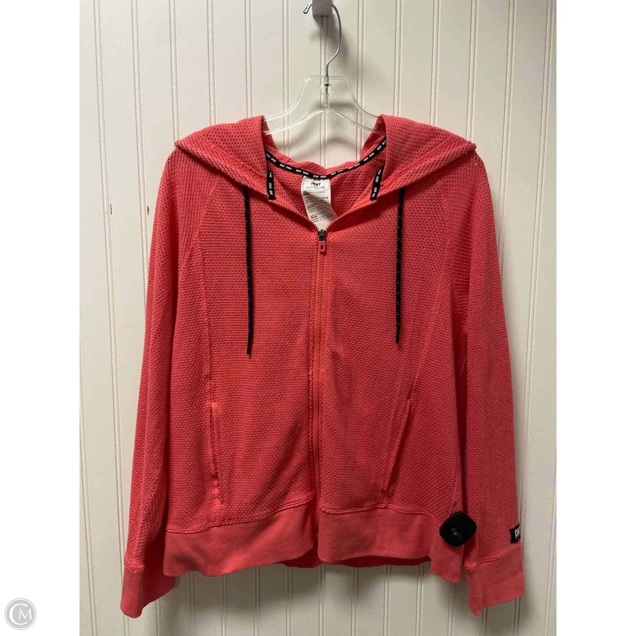 NoiseFreeMaterial Non Irritating Lining Athletic Jacket By Dkny In Pink, Size: L