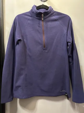 Leather Bits Tapered Hem Athletic Jacket By Eddie Bauer  Size: M