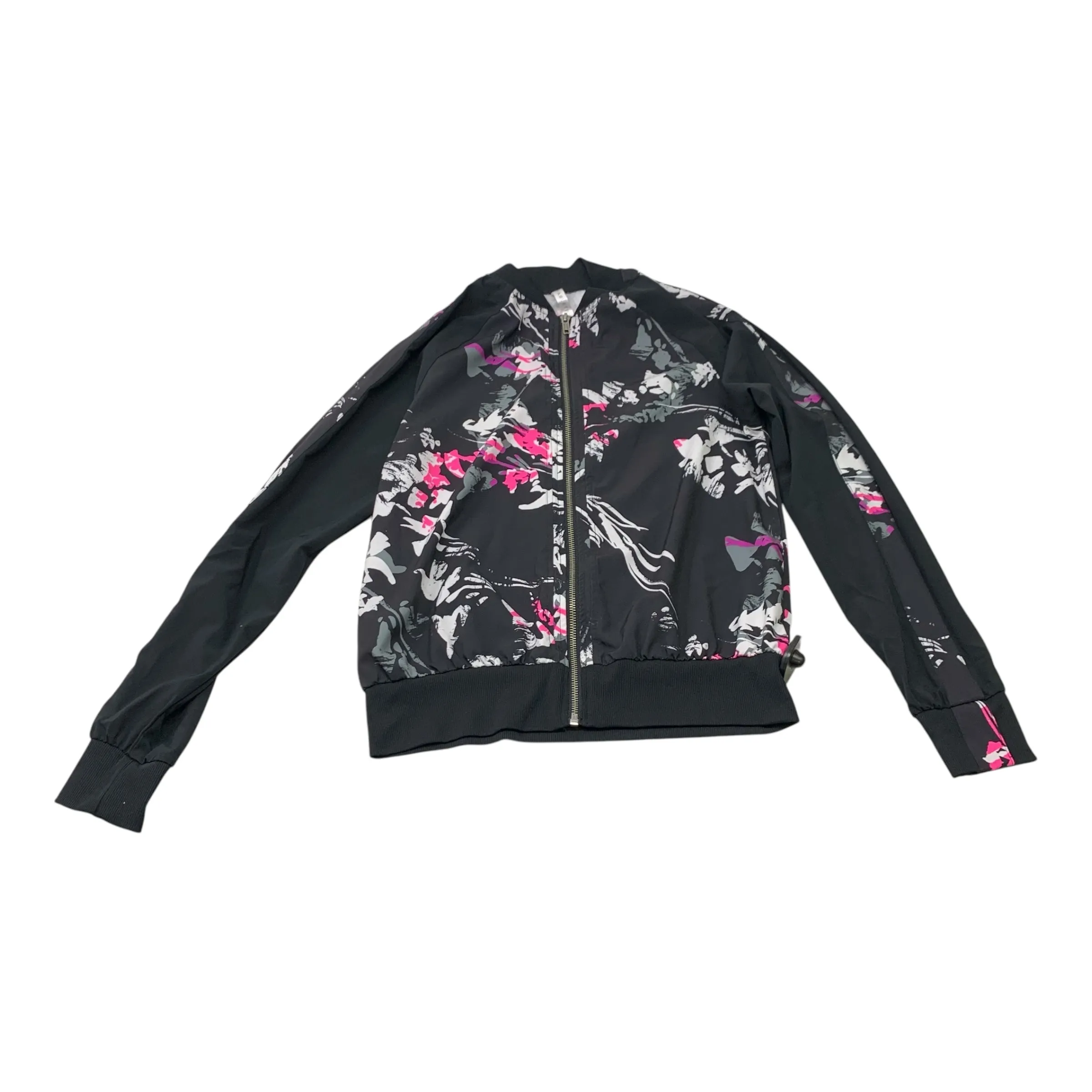 Athletic Jacket By Fabletics In Black, Size: Xs Quilted Pattern Recycled Polyester Blend