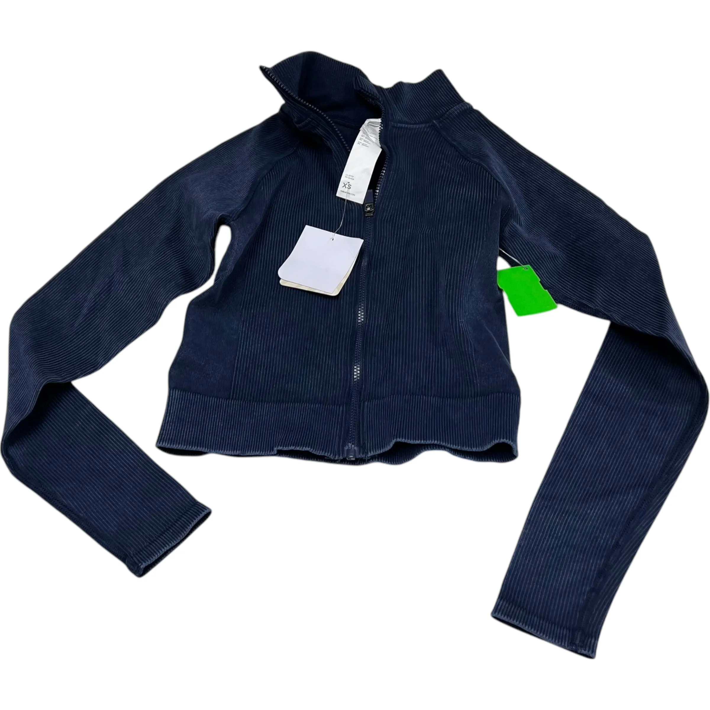Anti Snag Fabric AirflowVents Athletic Jacket By Fabletics In Blue, Size: Xs