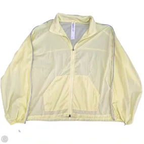 Casual Staple Athletic Jacket By Fabletics In Yellow, Size: 1x
