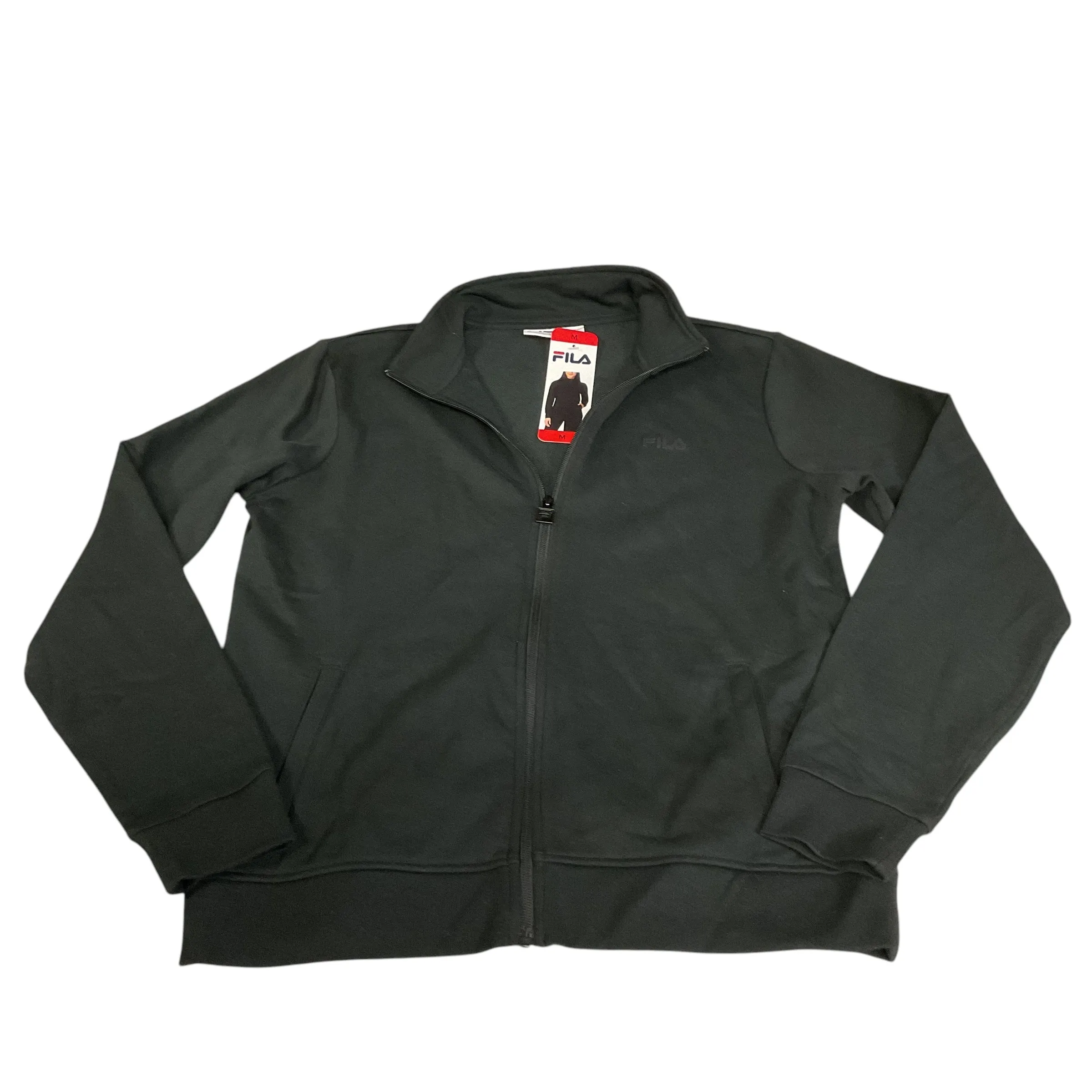 AdjustableCuffs Athletic Jacket By Fila In Black, Size: M
