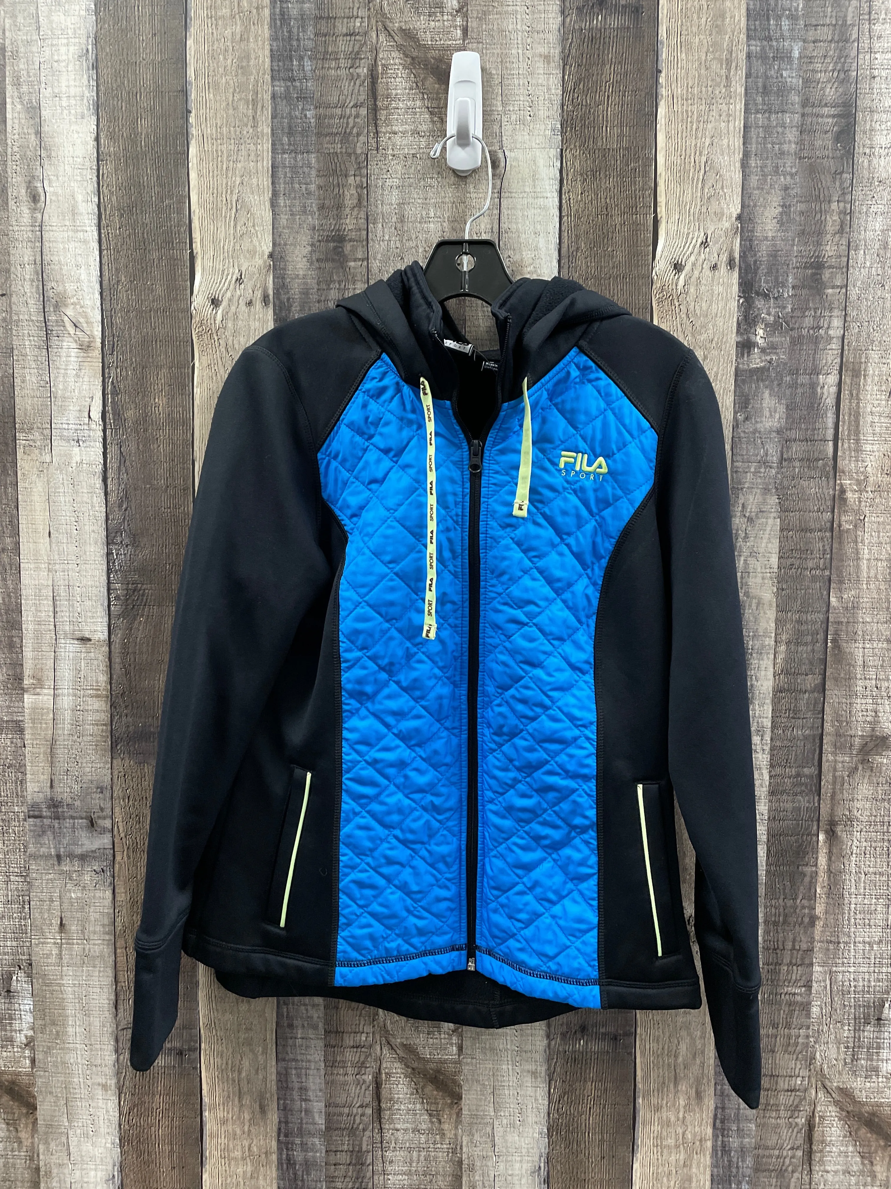 Athletic Jacket By Fila In Black, Size: M Warmth Retention Technology