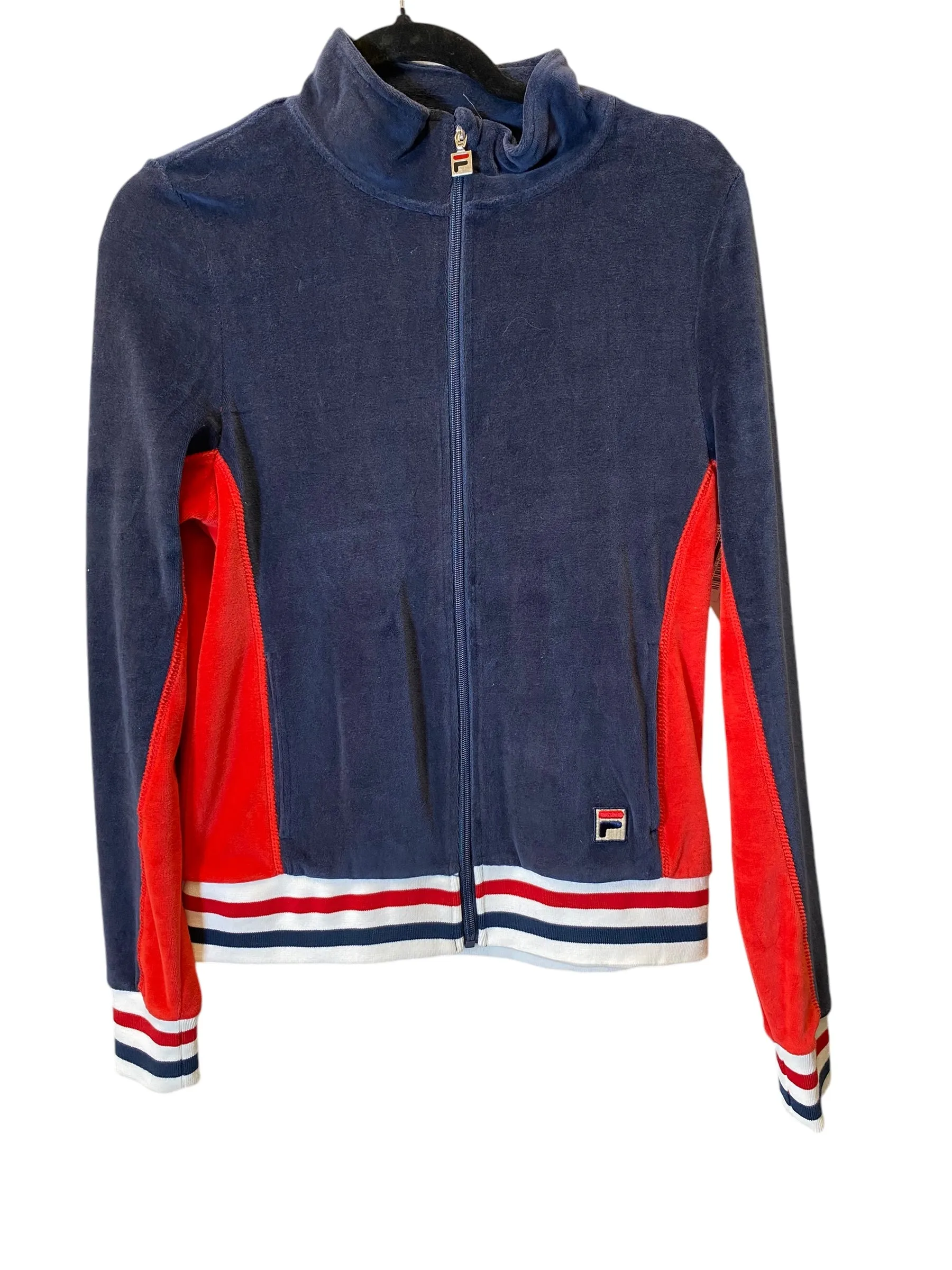Athletic Jacket By Fila In Multi-colored, Size: S All Weather Protection SnapFastenings