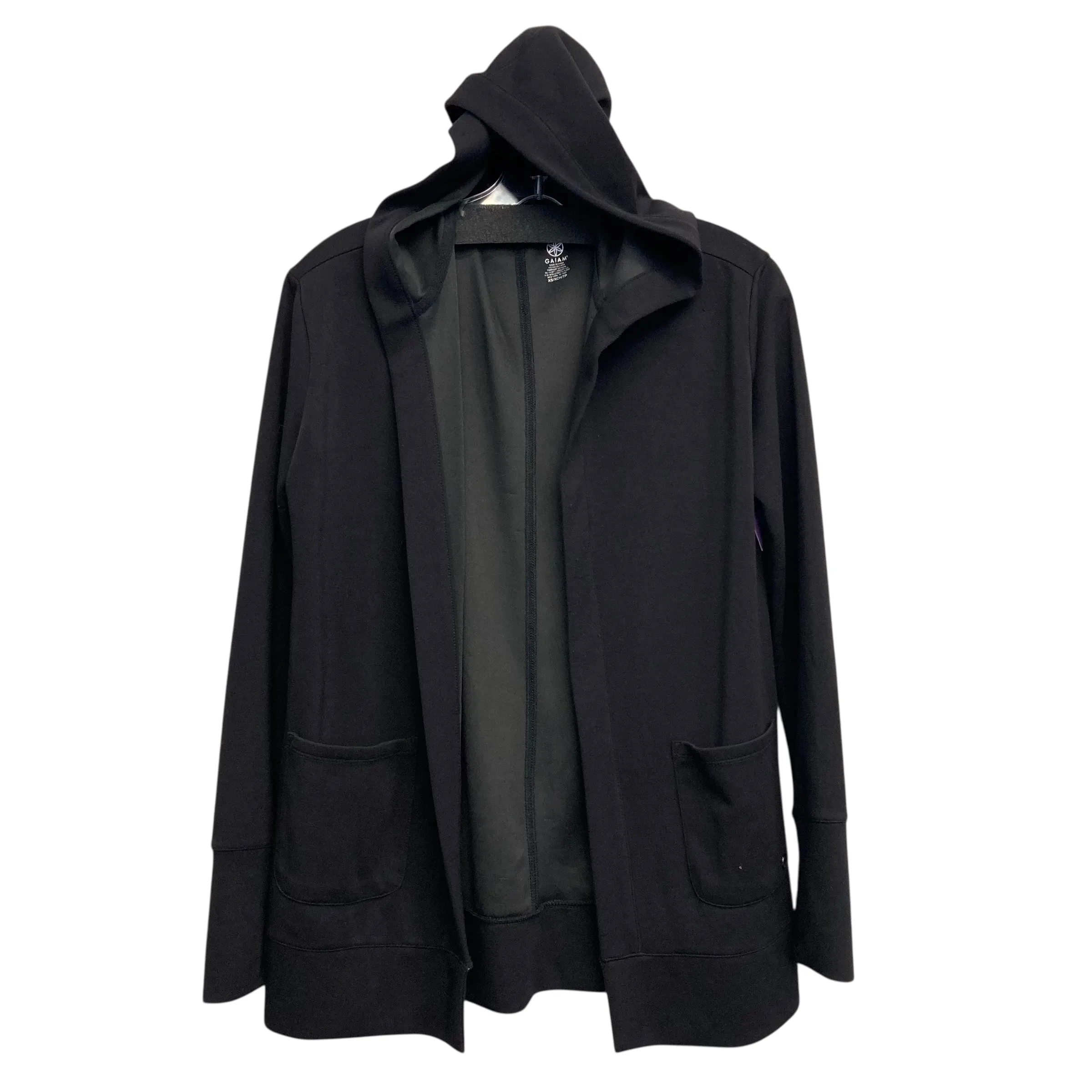 Thermal Insulated UV Protective Coating Athletic Jacket By Gaiam In Black, Size:Xs