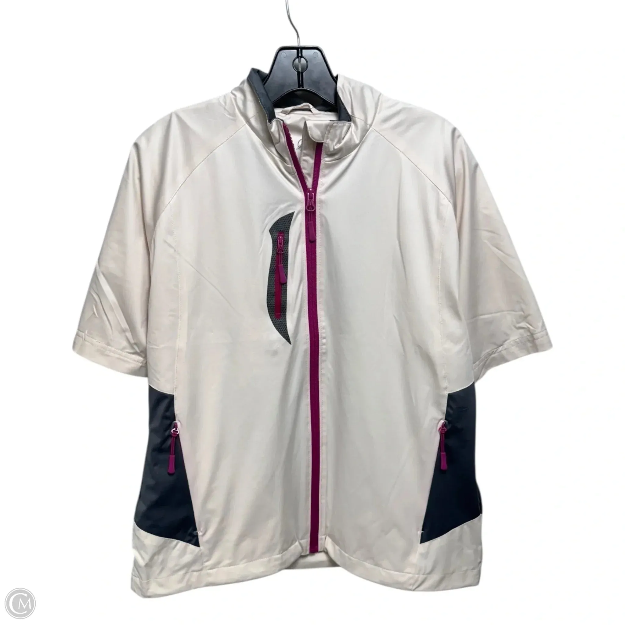 Mold resistant Athletic Jacket By Glen Echo In Grey & Tan, Size: M