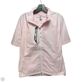 heavy duty fabric Athletic Jacket By Glen Echo In Pink, Size: M