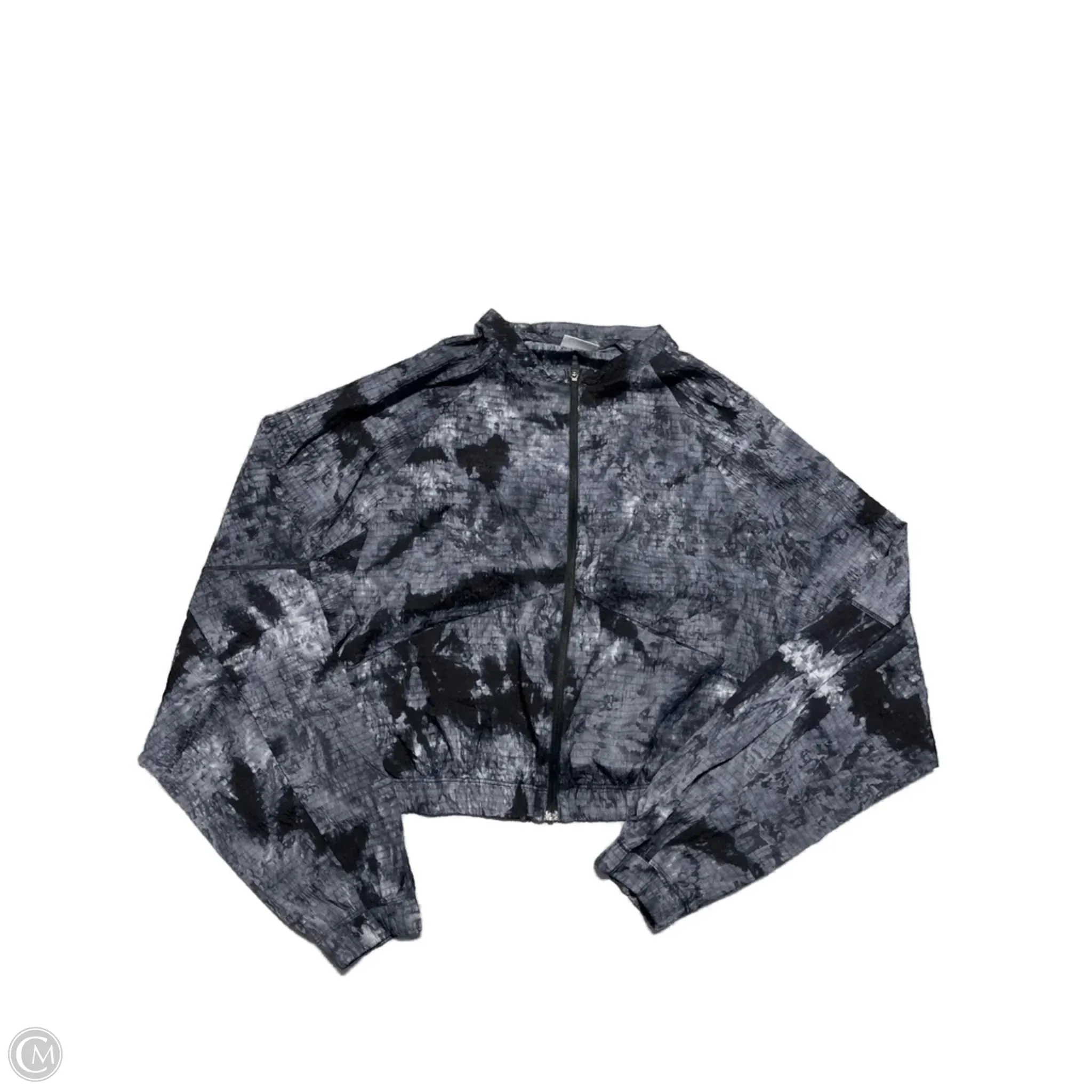 Athletic Jacket By Gym Shark In Grey, Size: M Strong Stitches Strong Zip