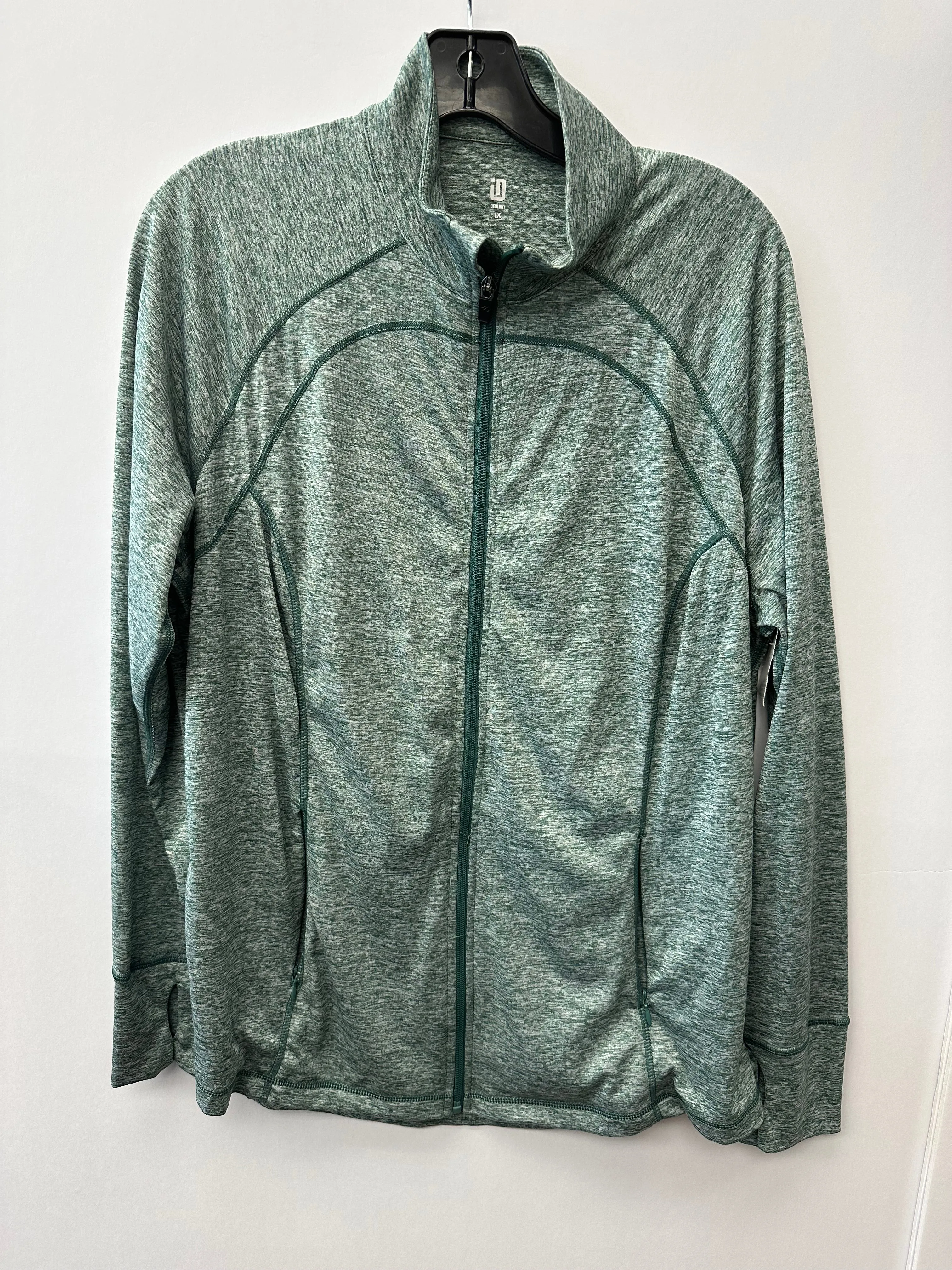 Light Reflective AntiSnag Lining Material Athletic Jacket By Ideology  Size: 1x