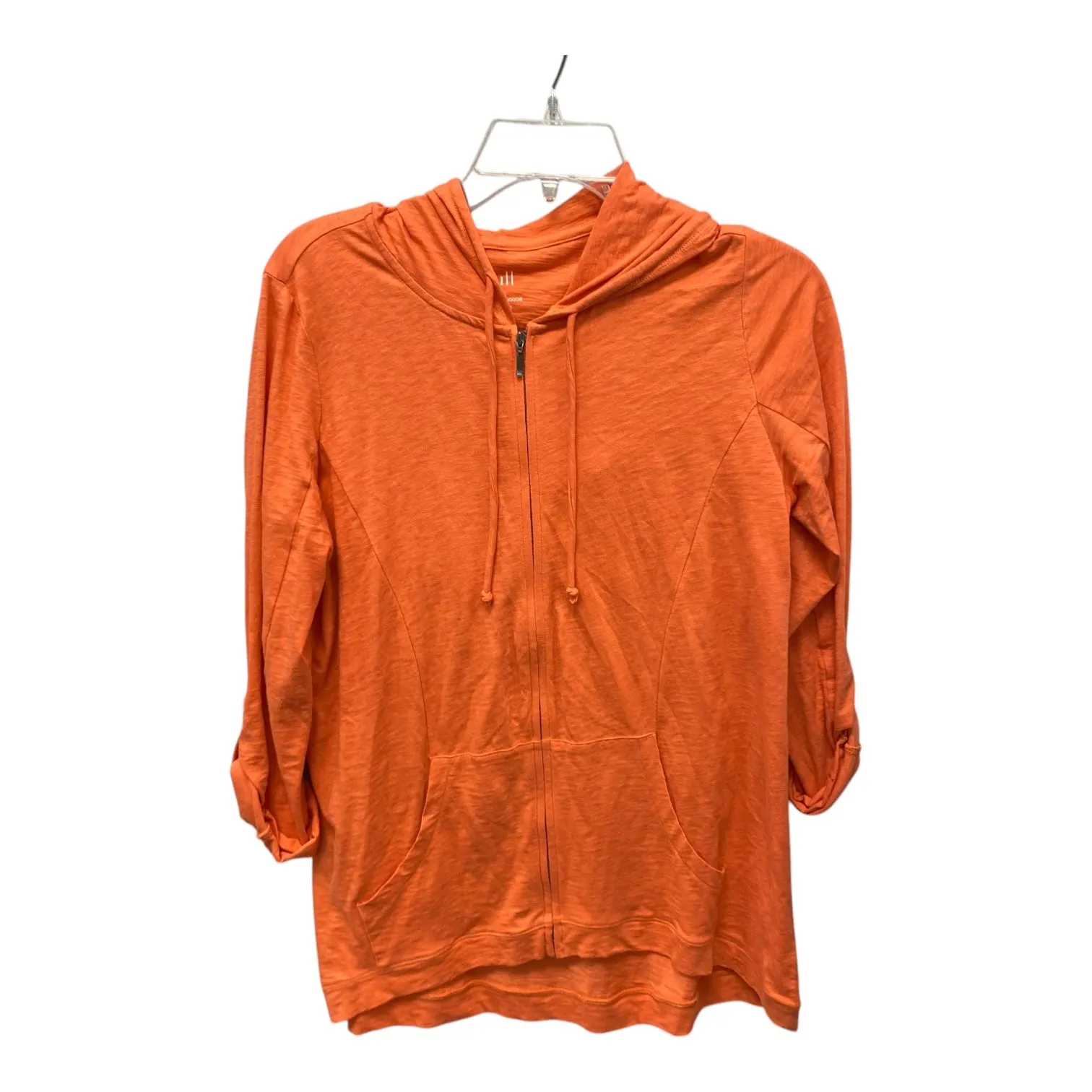 Recycled Polyester Blend Athletic Jacket By J. Jill In Orange, Size:S