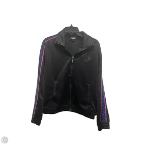 Waterproof Stitch Details Athletic Jacket By JUSTCAVALLI In Black & Pink, Size: S