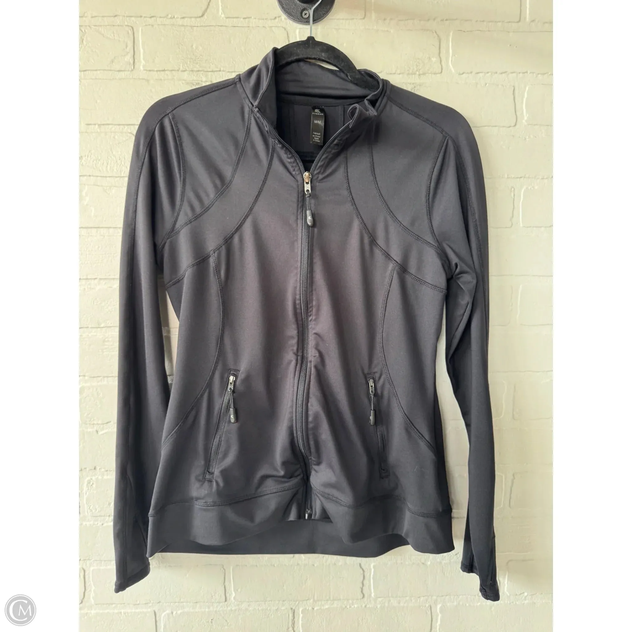 QuiltedPattern Ventilated Back Panel Athletic Jacket By Kyodan In Black, Size: M