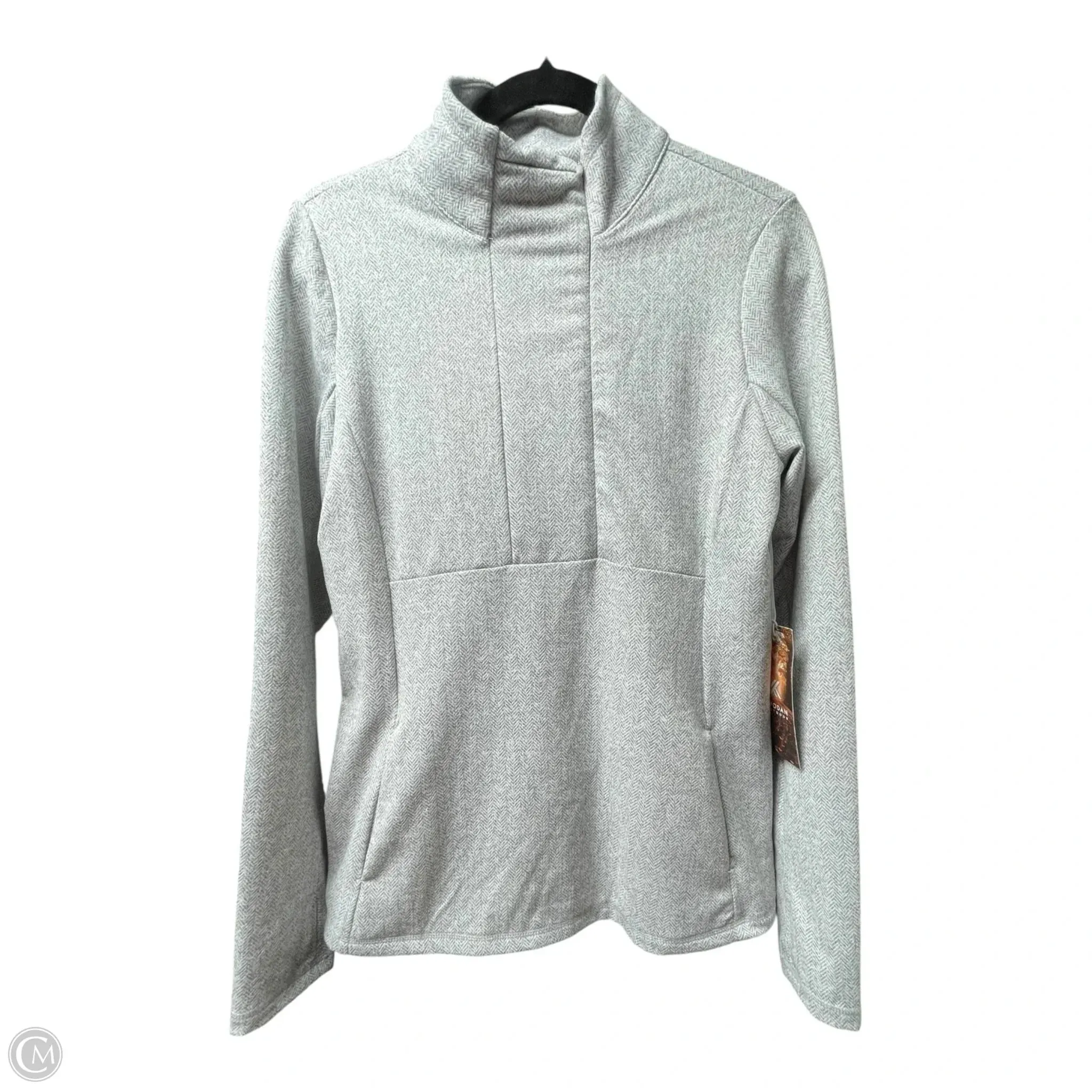 Athletic Jacket By Kyodan In Grey, Size: M Wind Blocking Fabric Crisp Walk Look