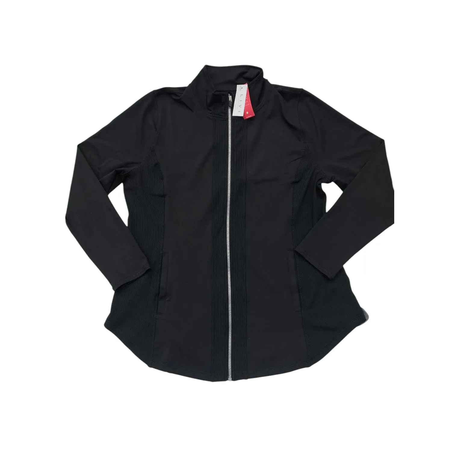 Athletic Jacket By Livi Active In Black, Size: 1x Layered Neckline