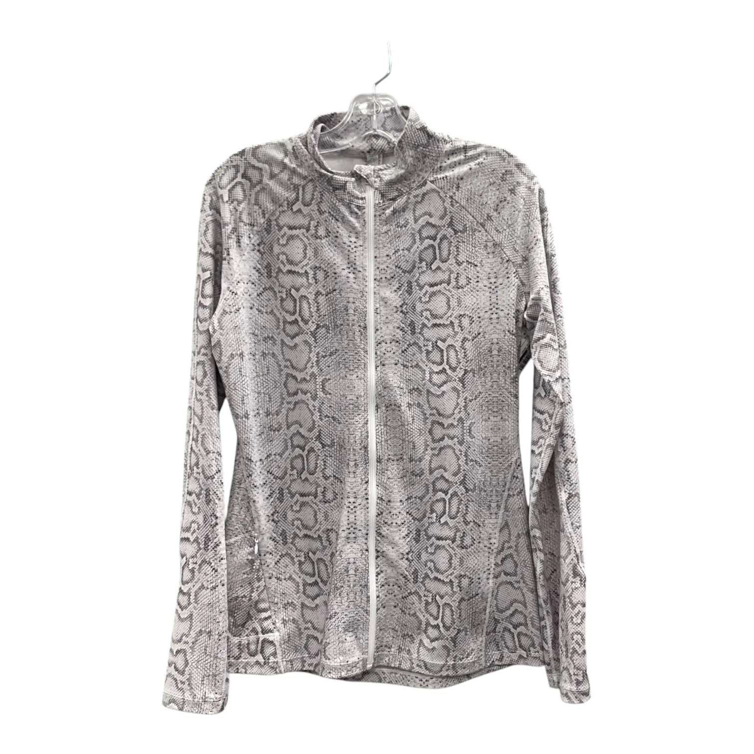 Packable Construction Athletic Jacket By Lorna Jane In Grey, Size:M