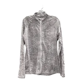 Packable Construction Athletic Jacket By Lorna Jane In Grey, Size:M