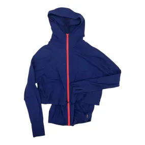 Autumn Wear Airy Cloth Athletic Jacket By Lucy In Blue, Size:L