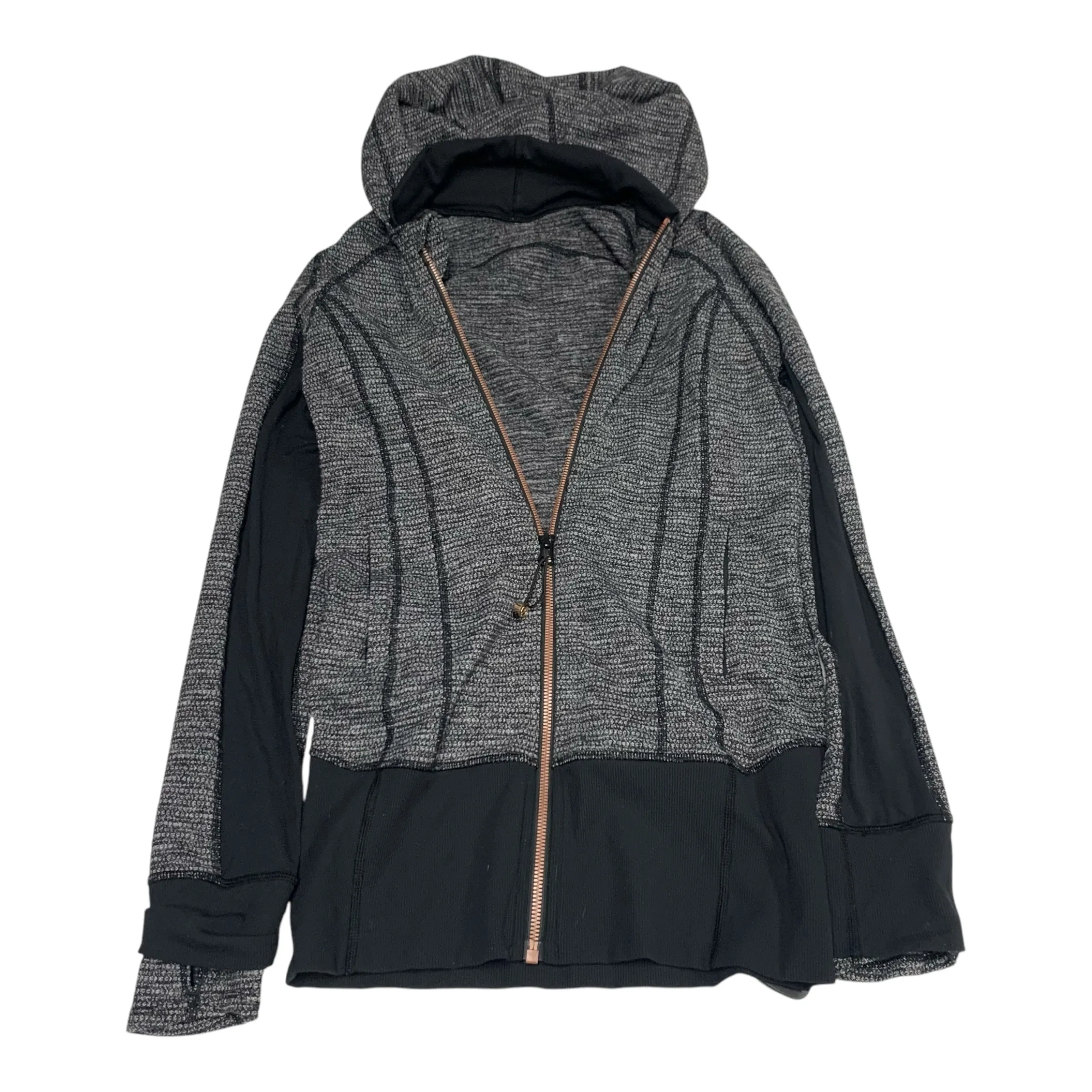 Effortless Layer Fashion Forward Layer Athletic Jacket By Lululemon In Black & Grey, Size: S