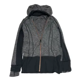 Effortless Layer Fashion Forward Layer Athletic Jacket By Lululemon In Black & Grey, Size: S